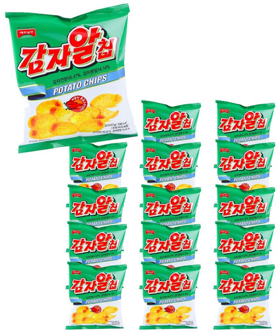 추억의과자 감자알칩 27g, 15개
