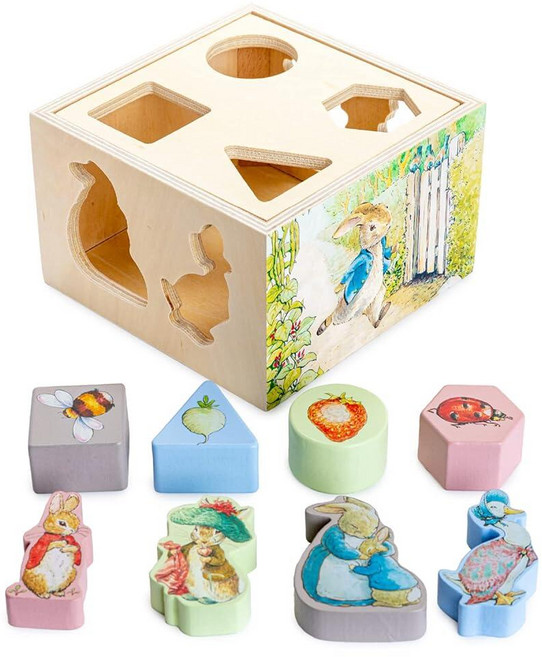 KIDS PREFERRED Beatrix Potter Peter Rabbit 유아용 나무 모양 분류기 8피스 포함 멀티컬러 229713