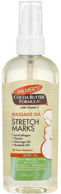 파머스 Cocoa Butter Formula 비타민E 함유 튼살 마사지 오일 100ml(3.4fl oz) PAL-04376, 1개