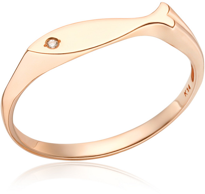 [비앤비골드]14K18K 심플 슬릿 물고기 반지 NPR28501