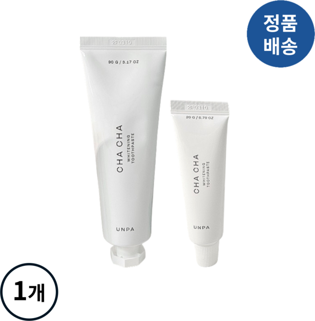 [정품배송] *언파* 차차 캐모마일 미백치약 (+20g증정) I 계면활성제무첨가 순한치약 치아착색케어 코코넛유래 식물성성분 진정작용!!++, 1개, 90g
