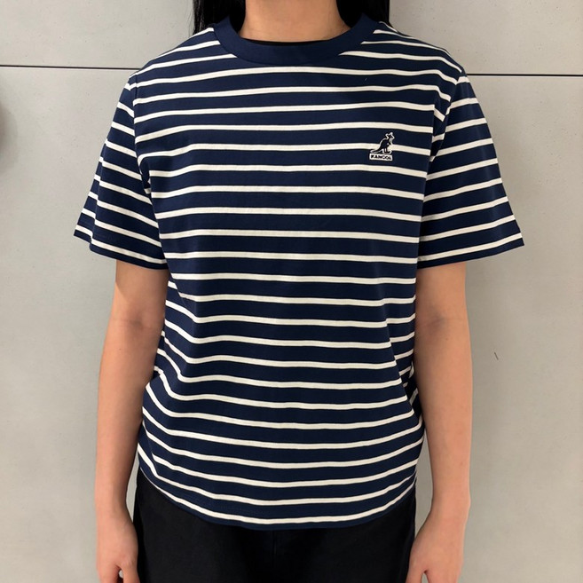 [국내정식매장] 캉골 반팔 티셔츠 Kangol 우먼스 스트라이프 2843 네이비