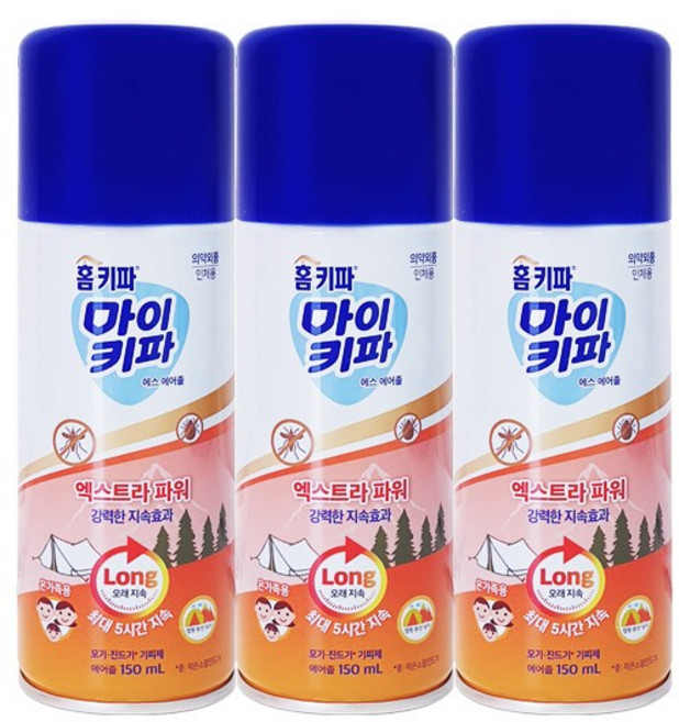 홈키파 마이키파 엑스트라파워 에어졸 150ml x3, 단품, 단품