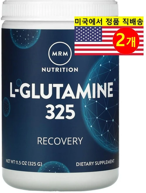 MRM Nutrition L-글루타민 325 325g, 2개 - 쿠팡