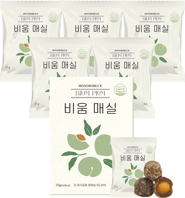 아너스블루 비움매실 똥매실 발효매실 5일분, 55g, 1박스