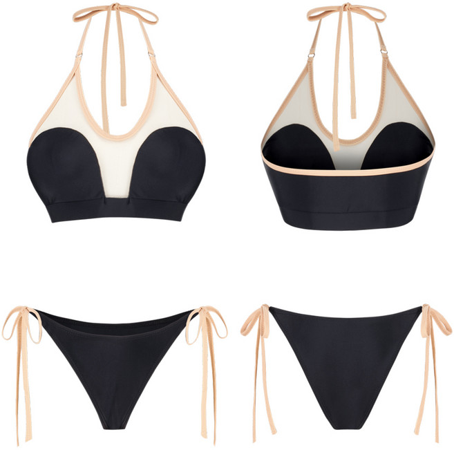 모노소울 볼륨몸매보장 레일라 시스루 비키니 섹시 수영복, 검정