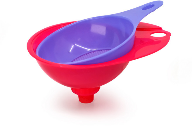 우일 멀티 깔대기(소) 거름망 이중분리 깔때기, 1개, 상세페이지 참조