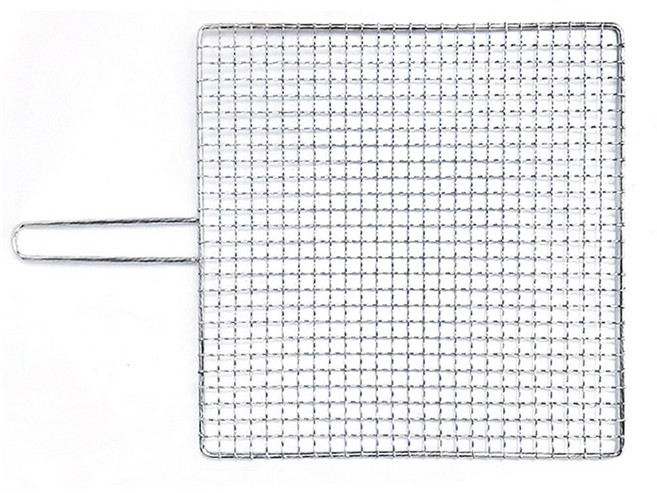 국내산 스텐 손잡이 사각석쇠, 1개