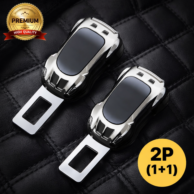 테컴 프리미엄 안전벨트 연장 클립 현대 기아 BMW 벤츠 아우디 제네시스 전차종 호환, 블랙, 2개