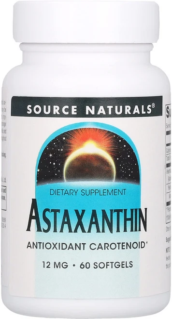 Source Naturals 아스타잔틴 12mg 소프트젤 60정, SourceNaturals아스타잔틴12mg소프트젤60정, 1개 - 쿠팡