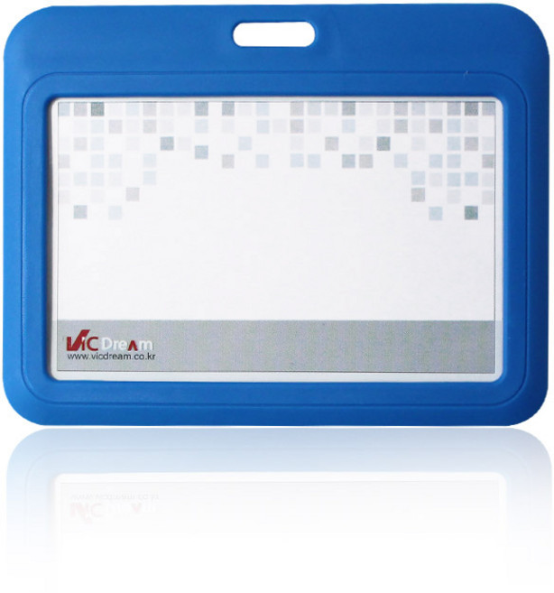 빅드림 6633 밀키 사원증 ID 목걸이 명찰 이름표 (가로) 블루 6개입 (끈 별도), 단품, 단품