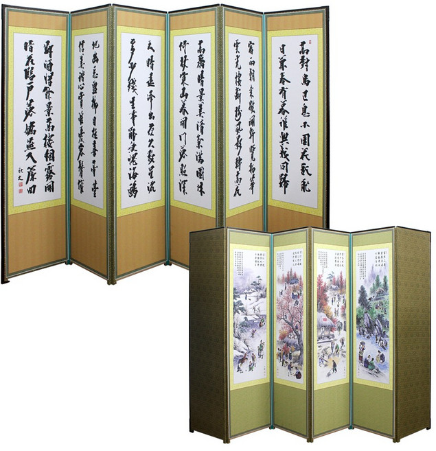 병풍 제사용 6폭 8폭 추사/반야/풍속화/화조화 국내산, 1개