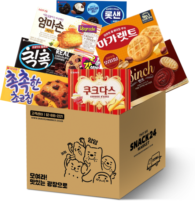 스낵24 친구랑 쓱싹 7종 인기과자세트, 과자 7p, 1세트