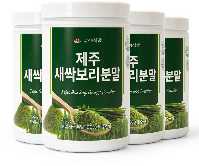 제주 국내산 새싹보리 분말가루 450g통 HACCP 인증제품, 450g, 4개