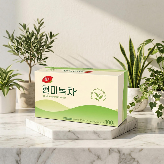 동서 현미녹차 티백차 100개입 2개, 1.5g