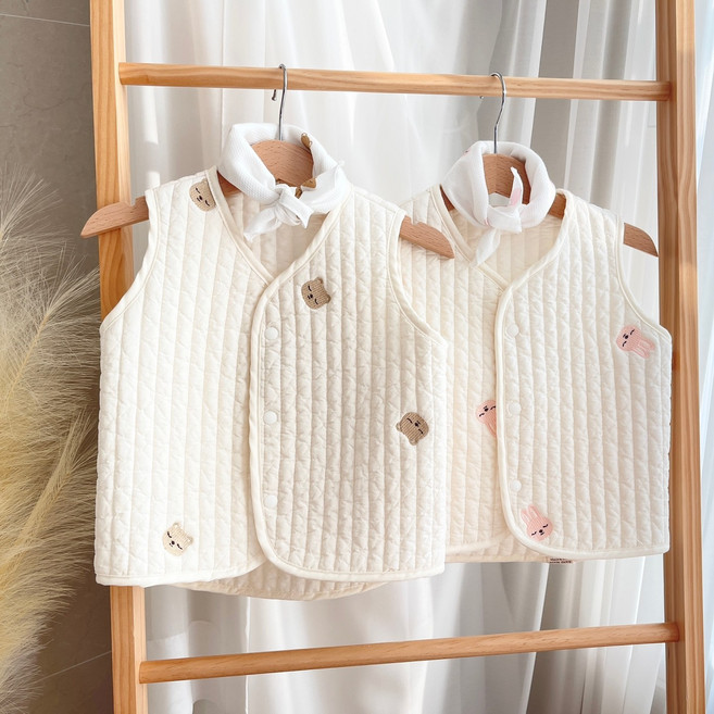 화음베베 아기 누빔 조끼 유아동 실내 수면 조끼 어린이집