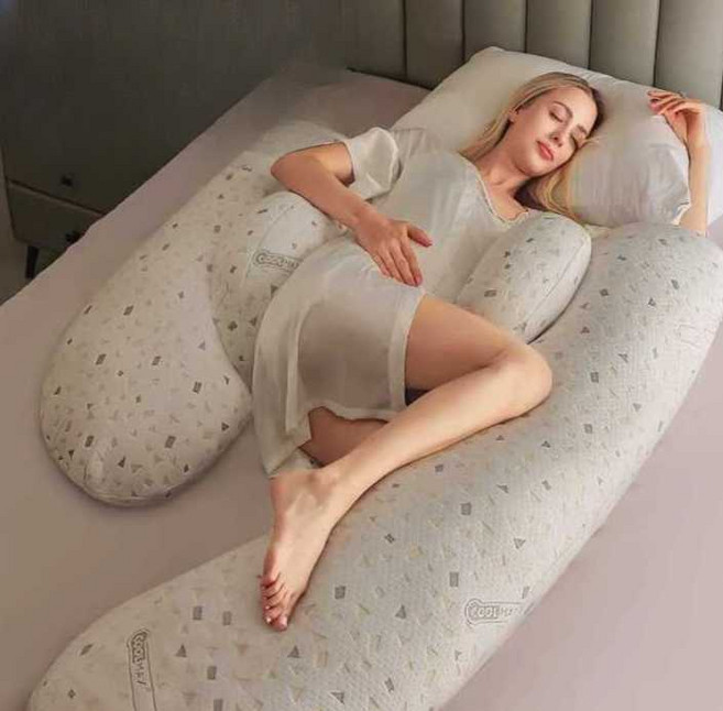 딩밍월드 임산부바디필로우 u자베개 임산부베개 옆으로자는베개 다기능 고급형, 수입 유피미 원단 콜라겐 스파-백금