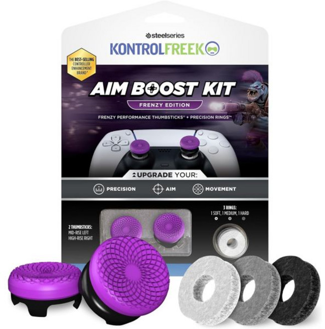 컨트롤프릭 에임 부스트 키트 스틱커버 링 / PS5 PS4 Frenzy Edition, 컨트롤프릭 에임 부스트 키트 스틱커버 링 / PS5,