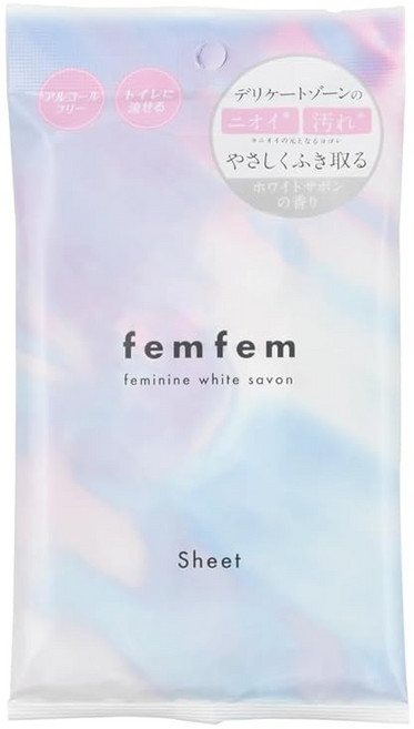 femfem 델리케이트 존 시트 냄새 케어 블랙헤드 가려움증 보타니컬 케어 땀 데오드란트 알코올 프리 (10매입), 1개