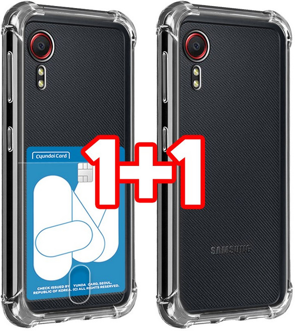 벌크온 1+1 갤럭시 X 커버 5 카드 수납 케이스 + 투명 범퍼 케이스