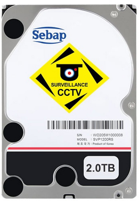 [SEBAP] BUSCAR CCTV HDD 2TB SVP1200RS (3.5HDD/ SATA3/ 5400rpm/ 64MB/ PMR/ 리퍼비시) [단일]