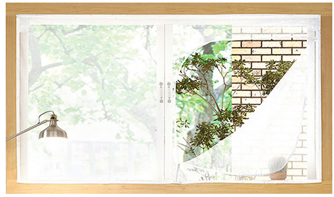 [써머쿨] 지퍼식 창문용 방충망(화이트)_대, 1개