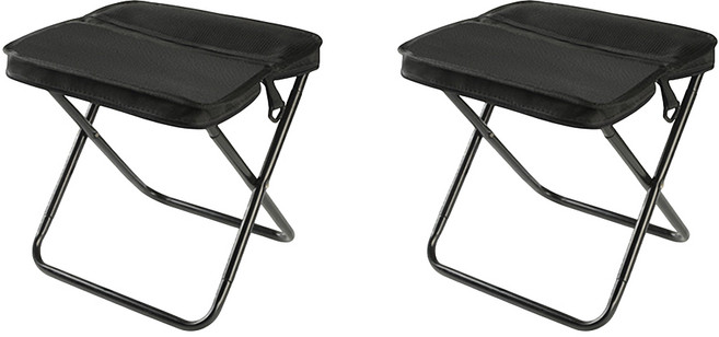 낚시 의자 휴대용 간이 피크닉 캠핑 야외 대기 접이식 체어, 2개, 블랙