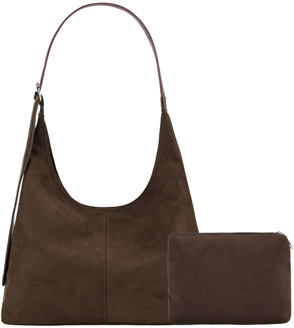 26년신상 길이조절 스웨이드 숄더백 노티드 + 파우치 증정 보부상