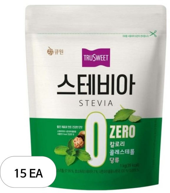 트루스위트 스테비아, 1kg, 15개