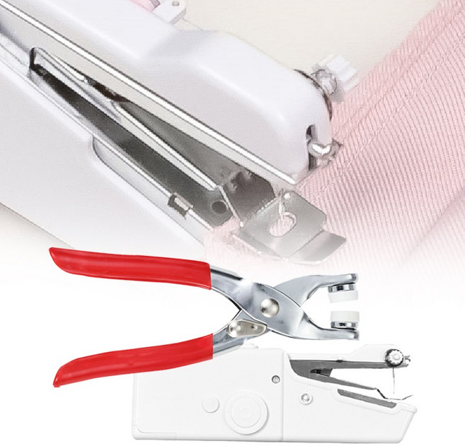 [TV홈쇼핑정품 인포벨]바로딱 단추 펀치 핸드 미싱 세트 가정용 한손 재봉틀 똑딱 똑딱이 단추 펀치 펀칭기, 본품(SET), 혼합색상, 1개