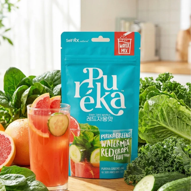 퓨레카 그린즈 워터믹스 레드자몽맛 35g, 1박스, 7회분 - 쿠팡