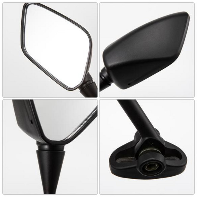 호환 바이크 오토바이 미러 블랙 모토 백미러 스즈키 GSXR600 GSXR750 GSXR1000 GSX 250R SV650A GSX-S1000