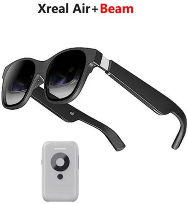 스마트안경 블루투스 XREAL Air Nreal 스마트 AR 안경 휴대용 130 인치 우주 거대 스크린 1080p 시청 모바일 컴퓨터 3D HD 개인 시네마, Xreal And Beam, 1개, 4) Xreal and Beam