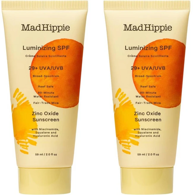 매드 히피 루미나이징 SPF 29 징크 선스크린 페이스 크림 2oz 2팩, 59ml - 쿠팡