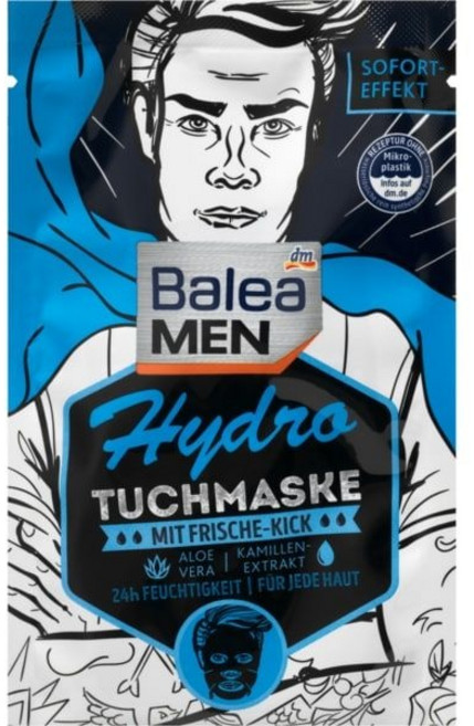 발레아 독일 디엠 Balea 맨 하이드로 시트 마스크 1개, 1개입
