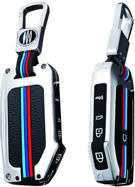 기아 자동차 스마트 메탈 차 키케이스 키홀더 키링 키커버 K7프리미어 셀토스 쏘렌토MQ4 K5DL3 카니발KA4 스포티지NQ5 니로SG2 EV6 올뉴K3 K8GL3 5 7버튼, A 타입 01(5버튼), 실버