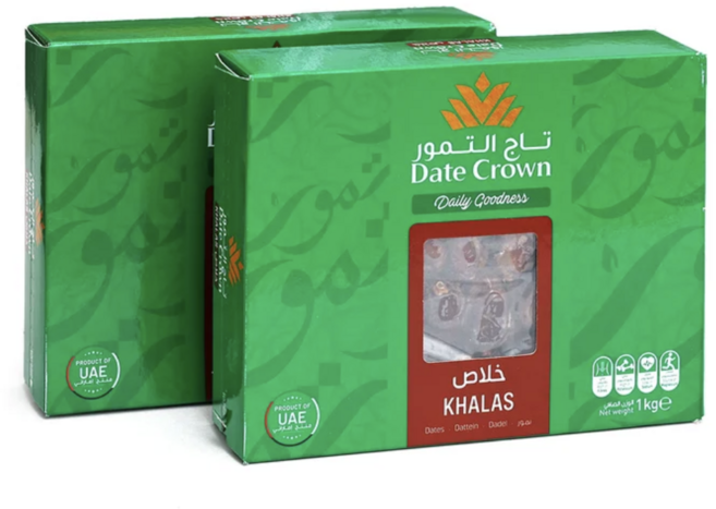 아랍에미리트 DATE CROWN 대추야자 1kg x 2개 건조과일 데이트 크라운, 1세트, 2kg