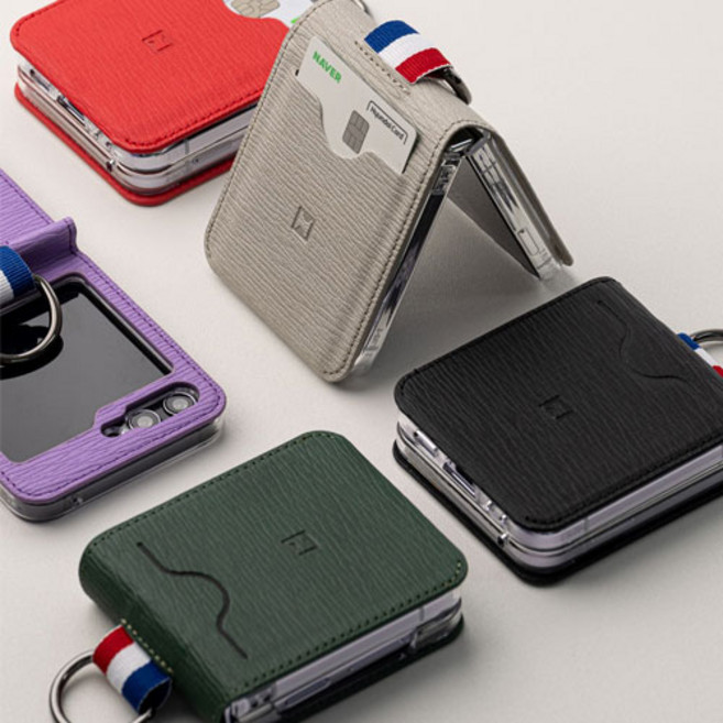 갤럭시 Z플립3 F711 마리포사 링 홀더 가죽 카드 수납형 고급 케이스