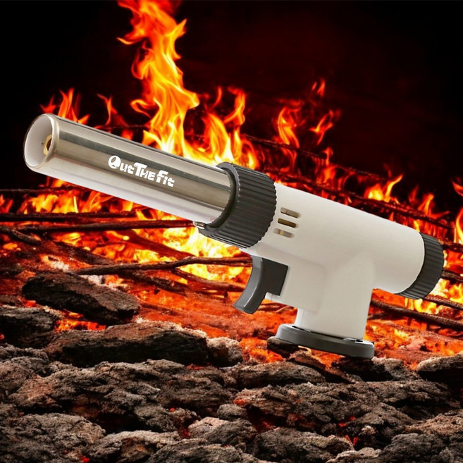 아웃더핏 액화 방지 캠핑 가스 점화 고화력 원터치 토치 점화기, 1개, 화이트