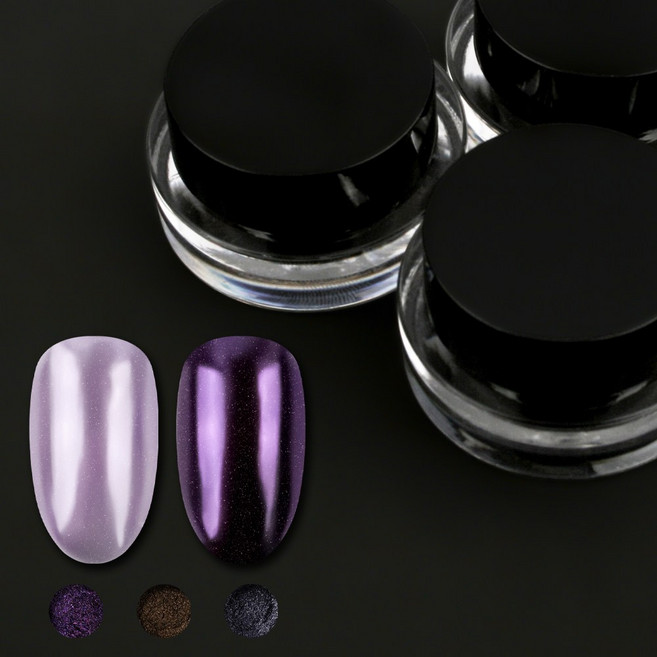 트렌디 메탈 파우더 3종 단품 네일파우더, 1개, 트렌디 메탈 파우더 3종 세트 - 3번 컬러