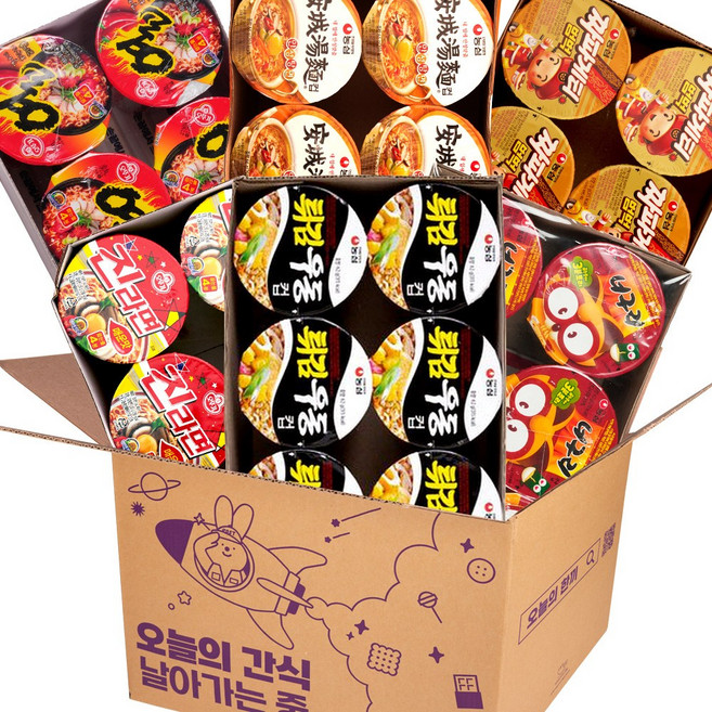 사무실 컵라면 4-2 탕비실 간식 소컵 36개 너구리 안성 짜파게티 튀김우동 열 진라면