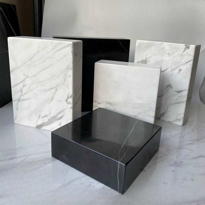 스톤 스피커 오석 받침 대리석 흰색 거치대 흡수 스피커패드, T. 재즈 화이트 20x20x5cm