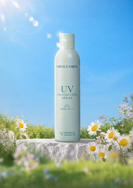 Check2Check-草本精油防曬噴霧SPF50+ 高倍防曬 涼感降溫 清爽不黏膩 帶妝可噴【L2503M00038】, 230g, 1件