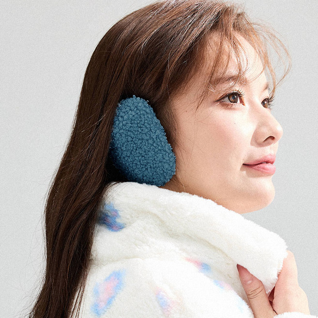 팬시온 뽀글이 똑딱이 귀마개 이어머프 끈없는 귀마개 양털 분리형 귀도리