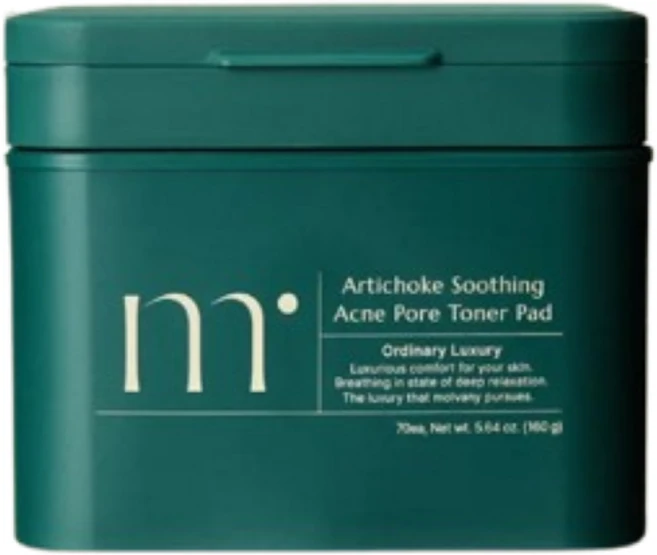 몰바니 아티초크 수딩 아크네 포어 토너 패드 긴급진정 피지 모공 관리, 70매입, 1개 - 쿠팡