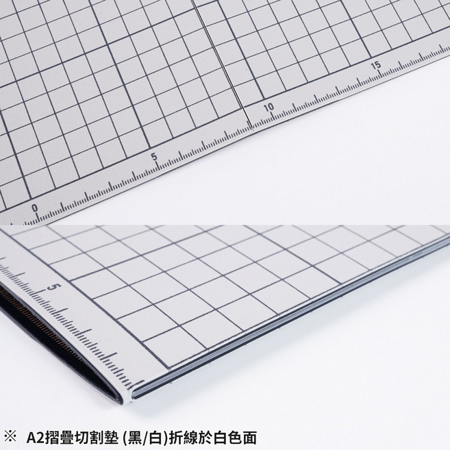 MADWORKS A2摺疊切割墊 模型工具, 1個, MH-28 黑/白 (摺線在白色面)