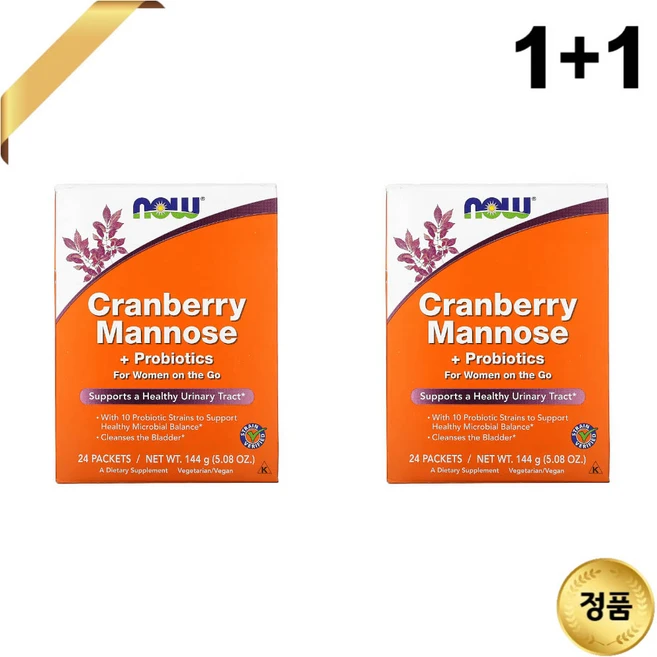 NOW Foods 크랜베리 만노스 프로바이오틱스 여성을위한 24 패킷 0.21 oz 6 g x 2 - 쿠팡