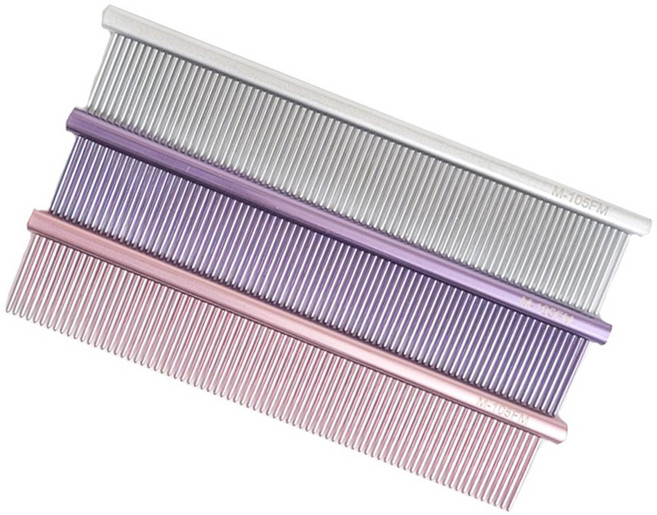 MADAN MADAN 마단 4인치 카본 미니콤(파인) M-105FM 10.5cm 소형 페이스콤 얼굴빗 소형견빗 Face comb / Moustache comb, 1개, 105FM 무광 실버