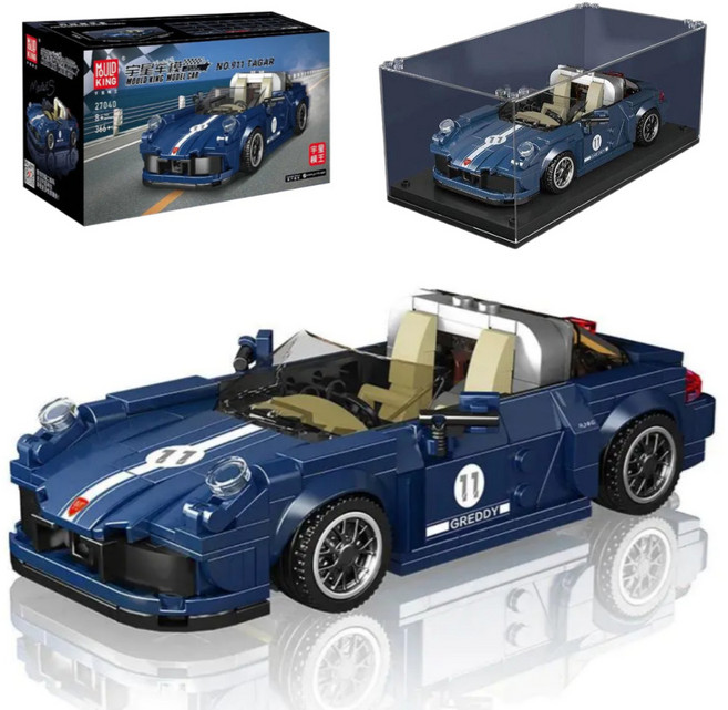 몰드킹 27040 포르쉐 911 타르가 366pcs 호환 블럭 테크닉 조립 장난감 자동차 스피드 챔피언 전시 케이스 포함 브릭스피드, 1개