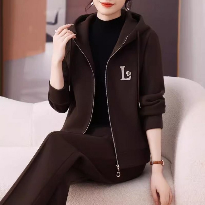 쩐쿠 여성 캐주얼 데일리 후드집업 상하세트 K0310